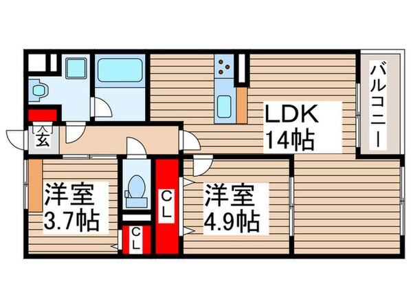 ベル　フルールの物件間取画像